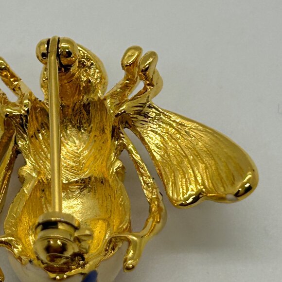Joan Rivers Bee Brooch Lots of Love Enamel Hearts Multi-Color Rhinestone Insect - Picture 6 of 12